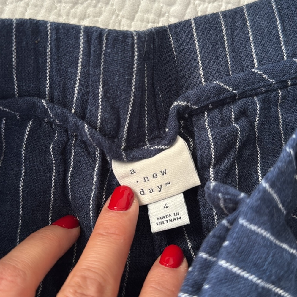 A new day Navy Striped Vest and Shorts Set - Picture 3 of 5